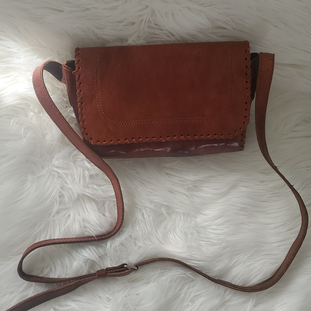 Rare DIESEL vintage Archived Artisinal Leather Crossbody Mini Messenger Bag